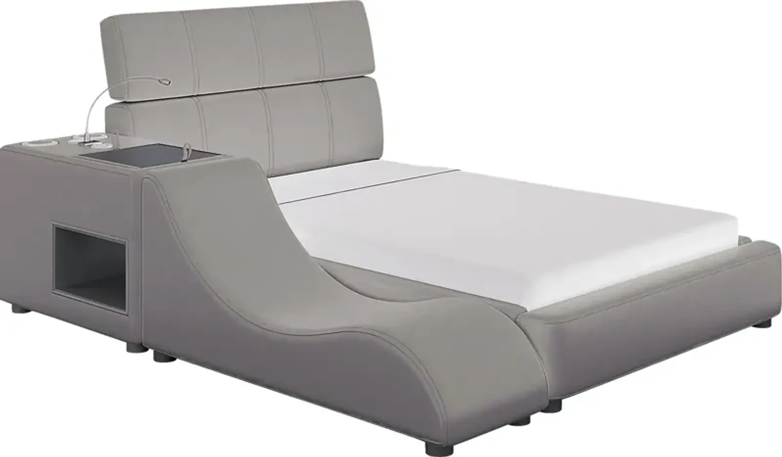 Kids ReGen&trade; Recharged Gray 5 Pc Twin Bed with Nightstand and Lounger