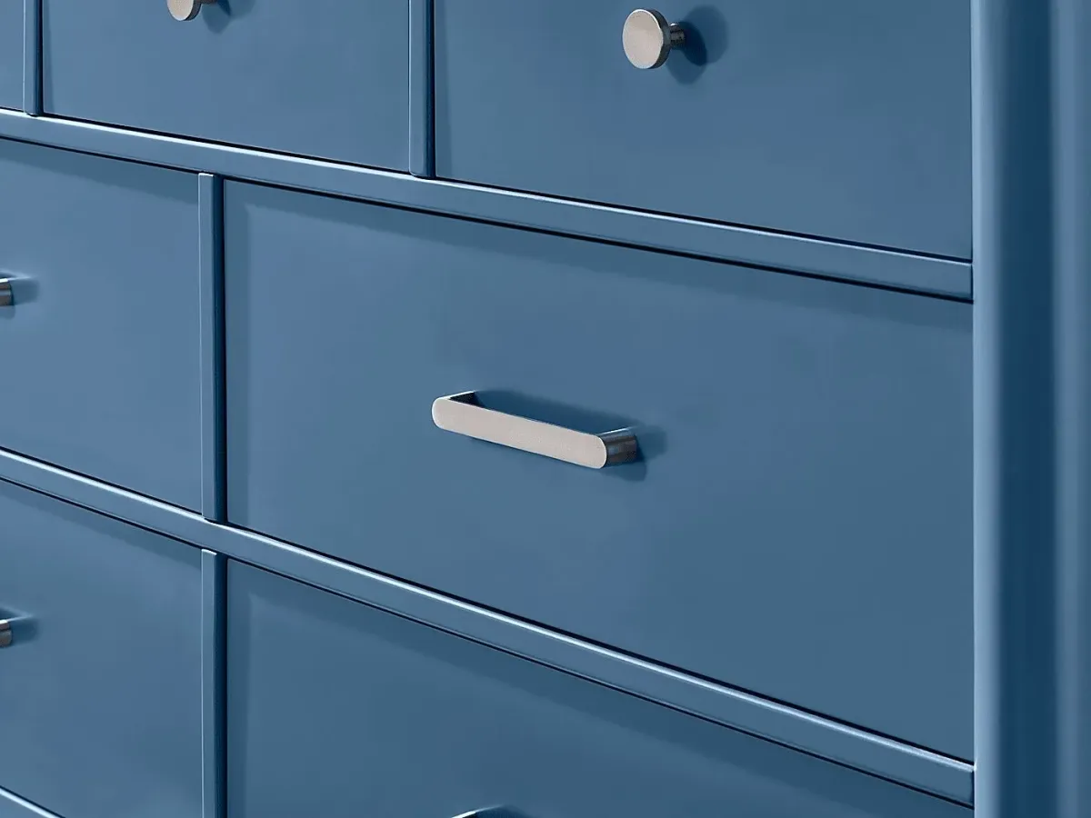 Kids Modern Colors Slate Blue Full Panel Bedroom