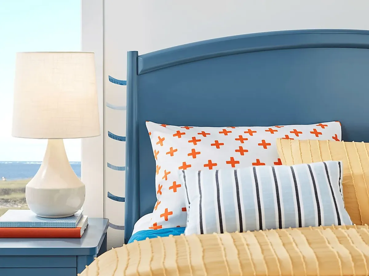 Kids Modern Colors Slate Blue Full Panel Bedroom
