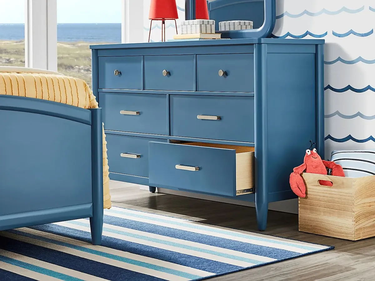 Kids Modern Colors Slate Blue Full Panel Bedroom