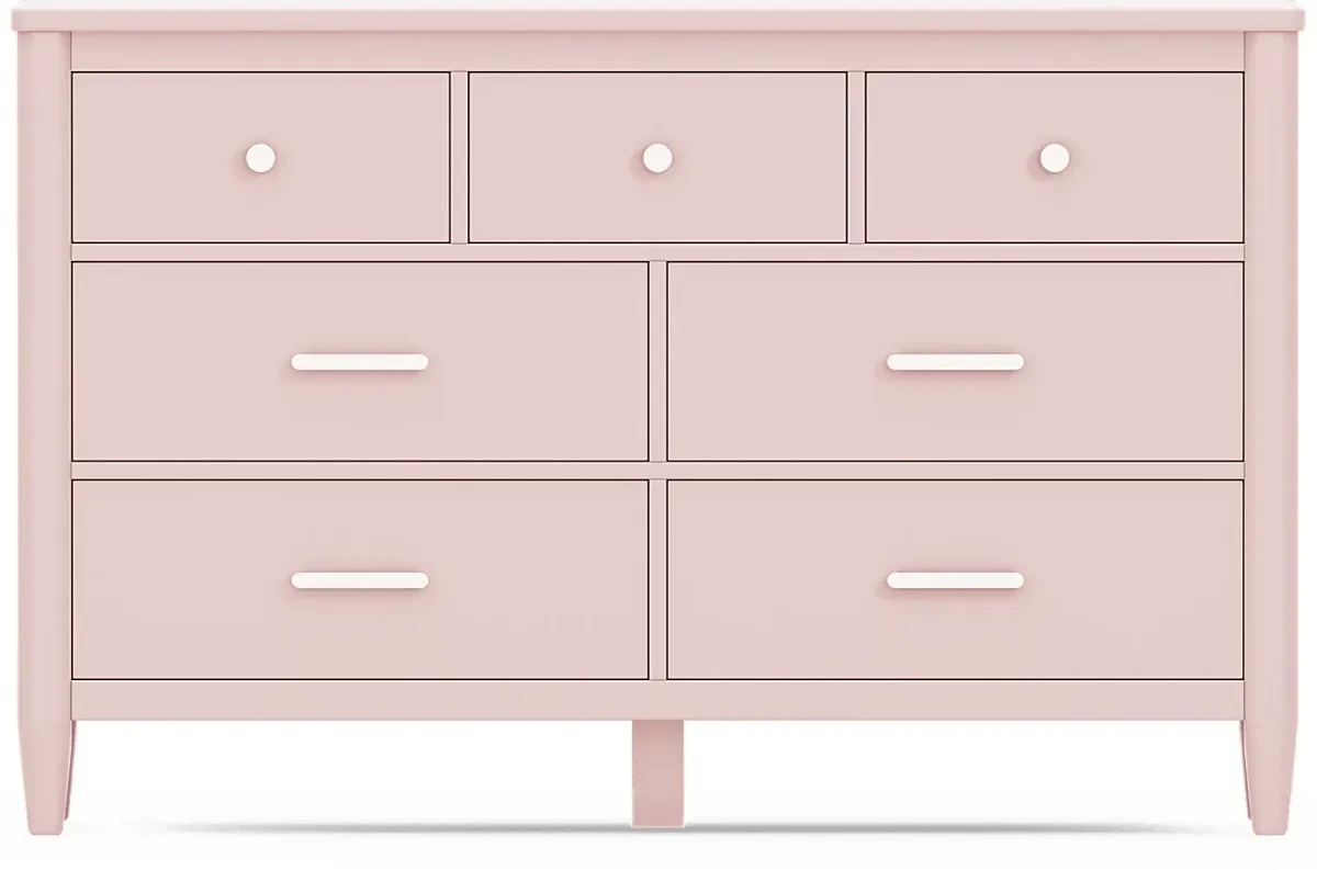 Kids Modern Colors Pink Full Panel Bedroom