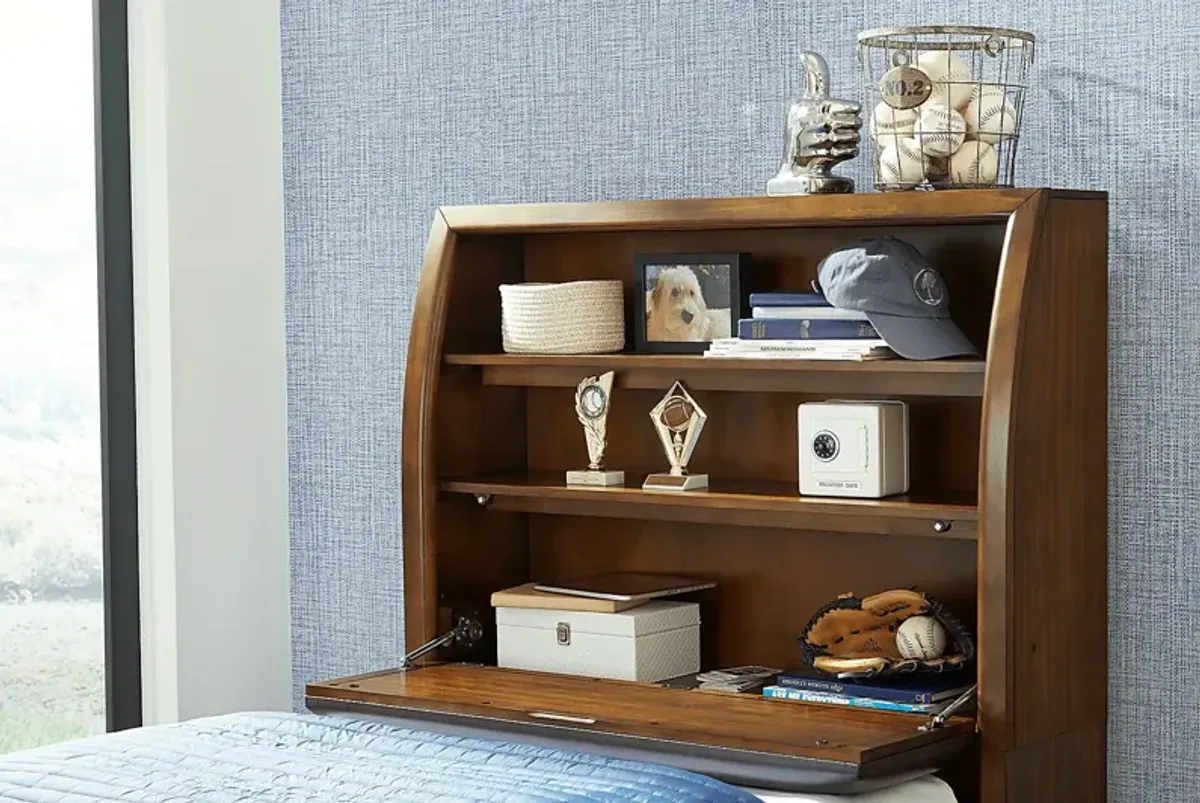 Kids Santa Cruz Brown Cherry Full Bookcase Bedroom