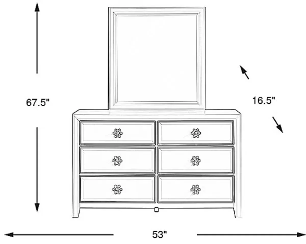 Disney Frozen Ice Blue Dresser and Mirror