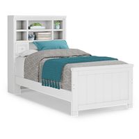 Kids Cottage Colors White 3 Pc Twin Bookcase Bed