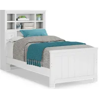 Kids Cottage Colors White 3 Pc Twin Bookcase Bed