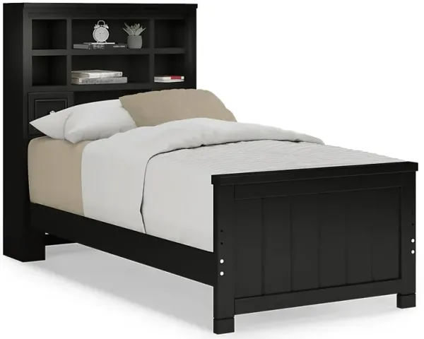 Kids Cottage Colors Black Twin Bookcase Bed