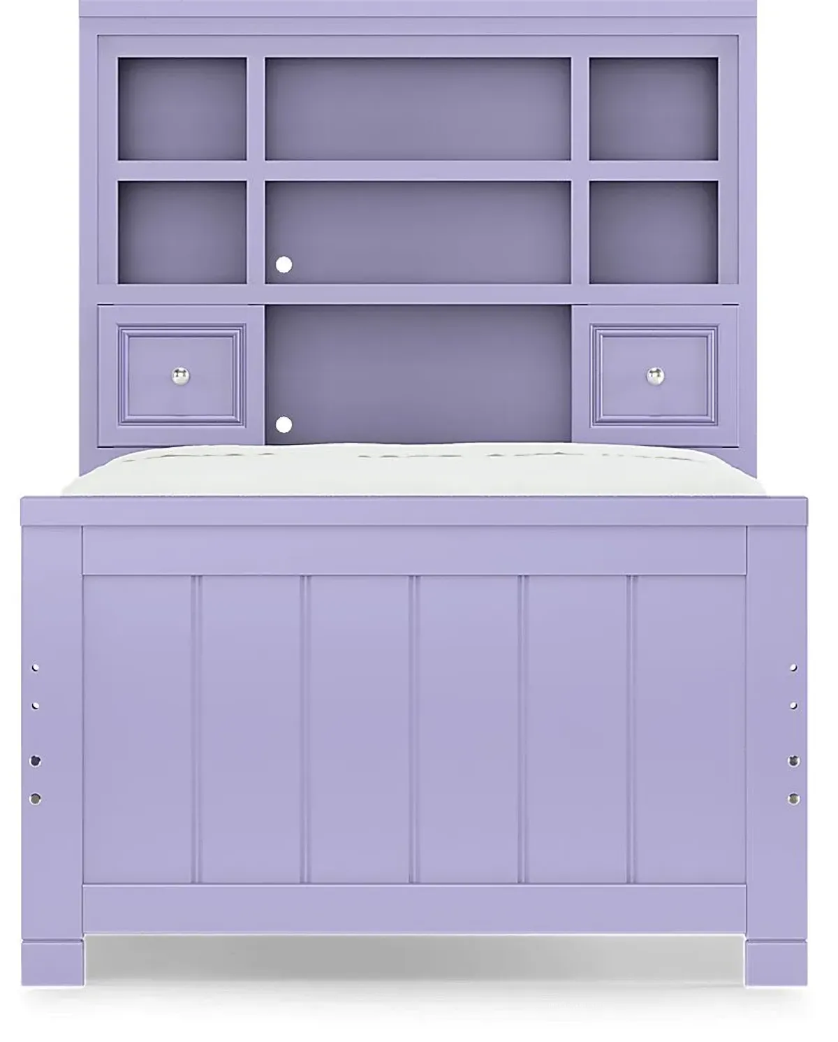 Kids Cottage Colors Lavender Twin Bookcase Bed