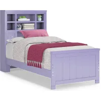 Kids Cottage Colors Lavender 3 Pc Twin Bookcase Bed