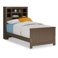 Kids Cottage Colors Chocolate 3 Pc Twin Bookcase Bed
