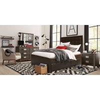 Kids Lugo Brown 3 Pc Full Upholstered Bed