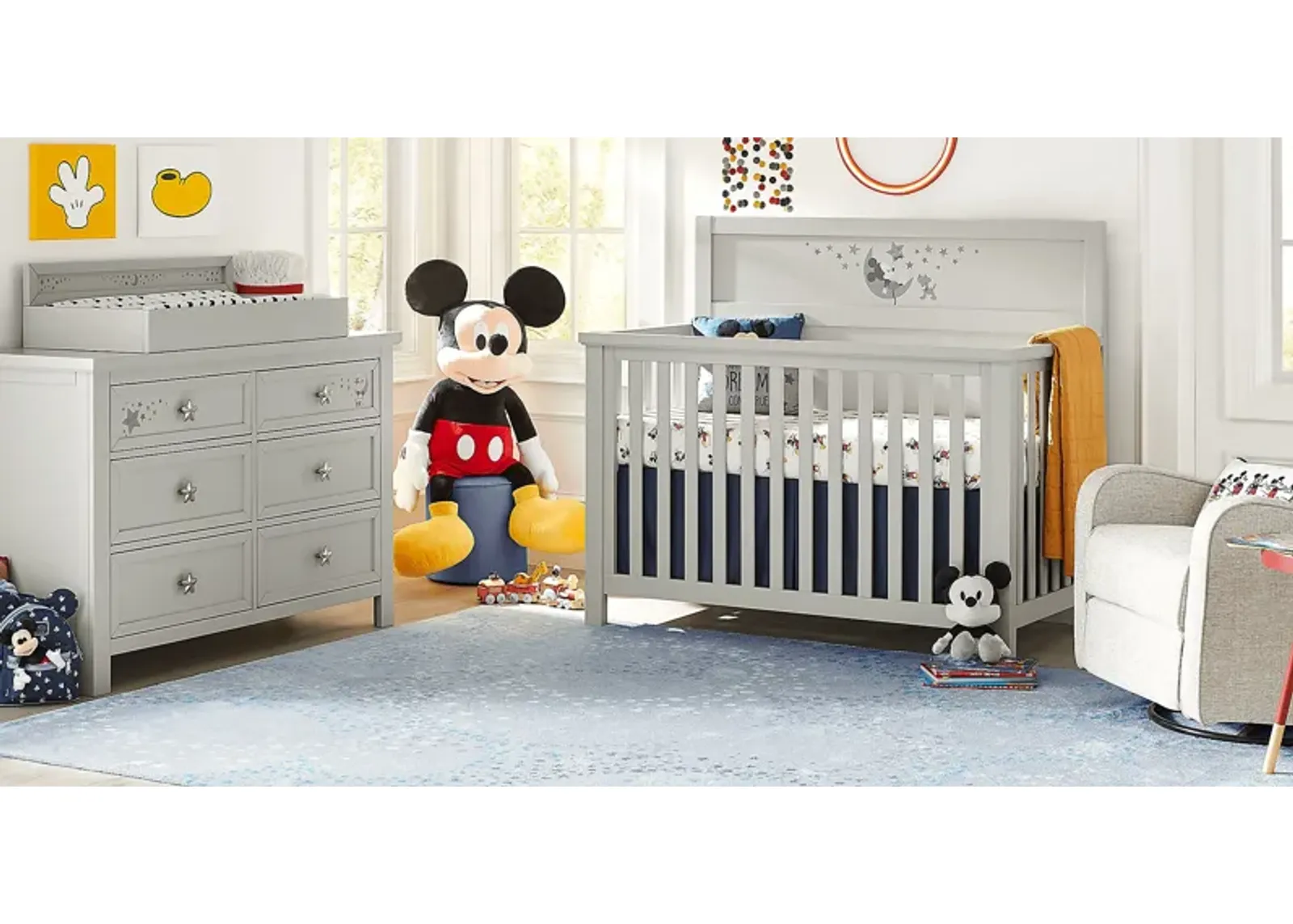 Starry Dreams with Mickey Mouse Gray 3 Pc Nursery