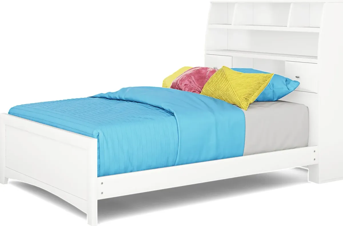 Kids Ivy League 2.0 White Full Bookcase Bedroom