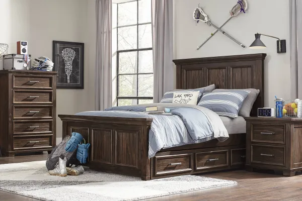 Kids Canyon Lake Java Twin Panel Bedroom