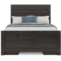 Kids Creekside 2.0 Charcoal 3 Pc Full Panel Bed with 2 Storage Rails