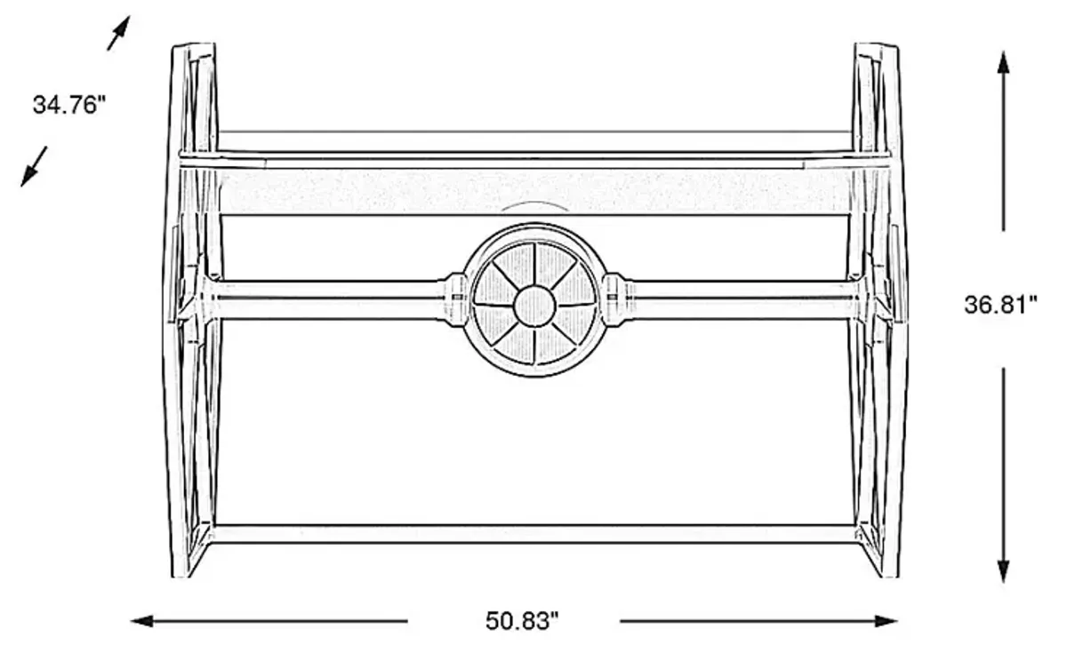 Kids Star Wars Gray TIE Fighter Desk