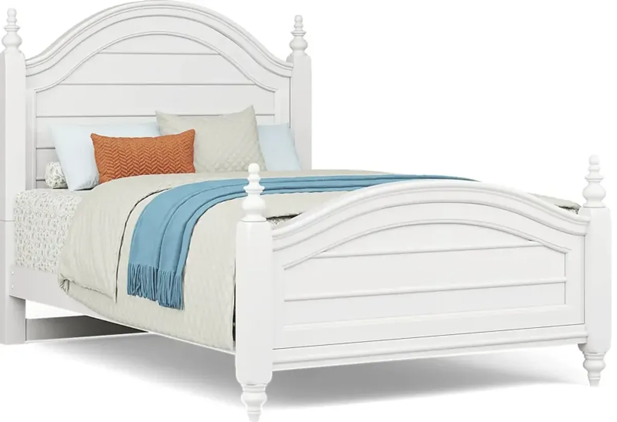 Kids San Simeon White 5 Pc Full Poster Bedroom