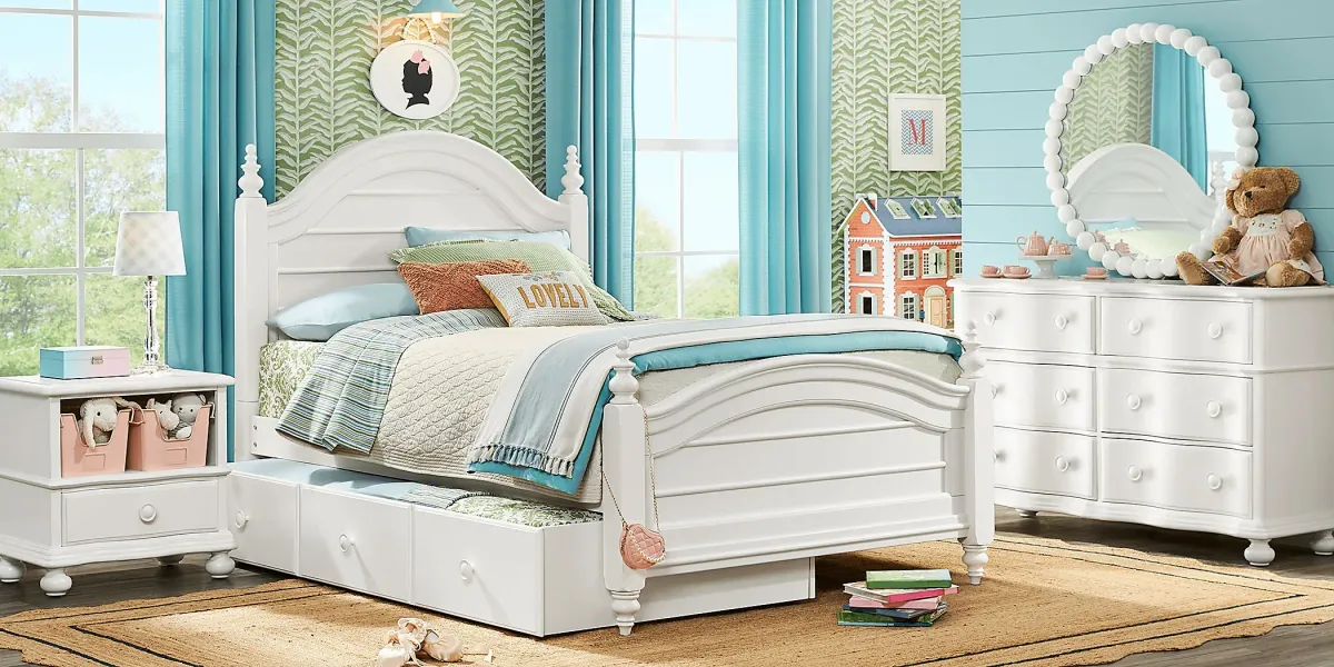 Kids San Simeon White Full Poster Bedroom