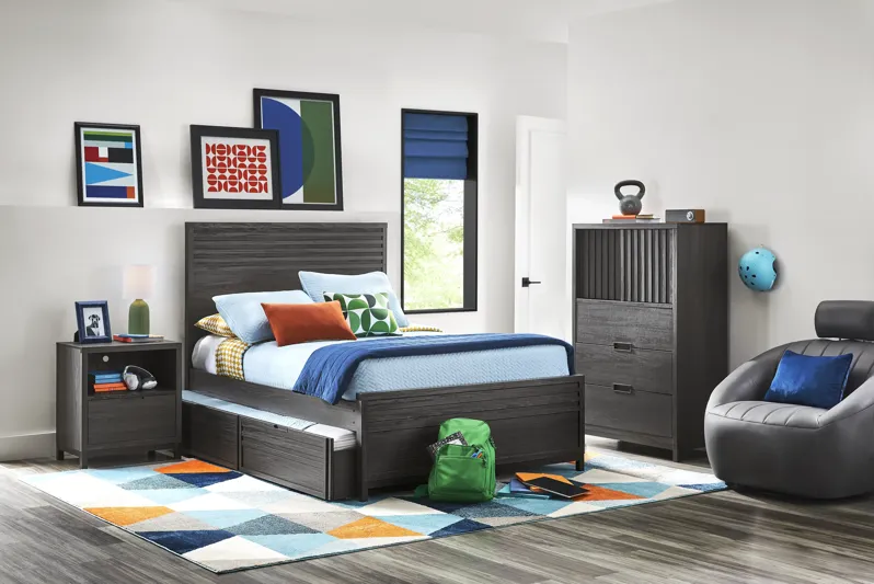 Kids Northridge Drive Charcoal Full Panel Bedroom