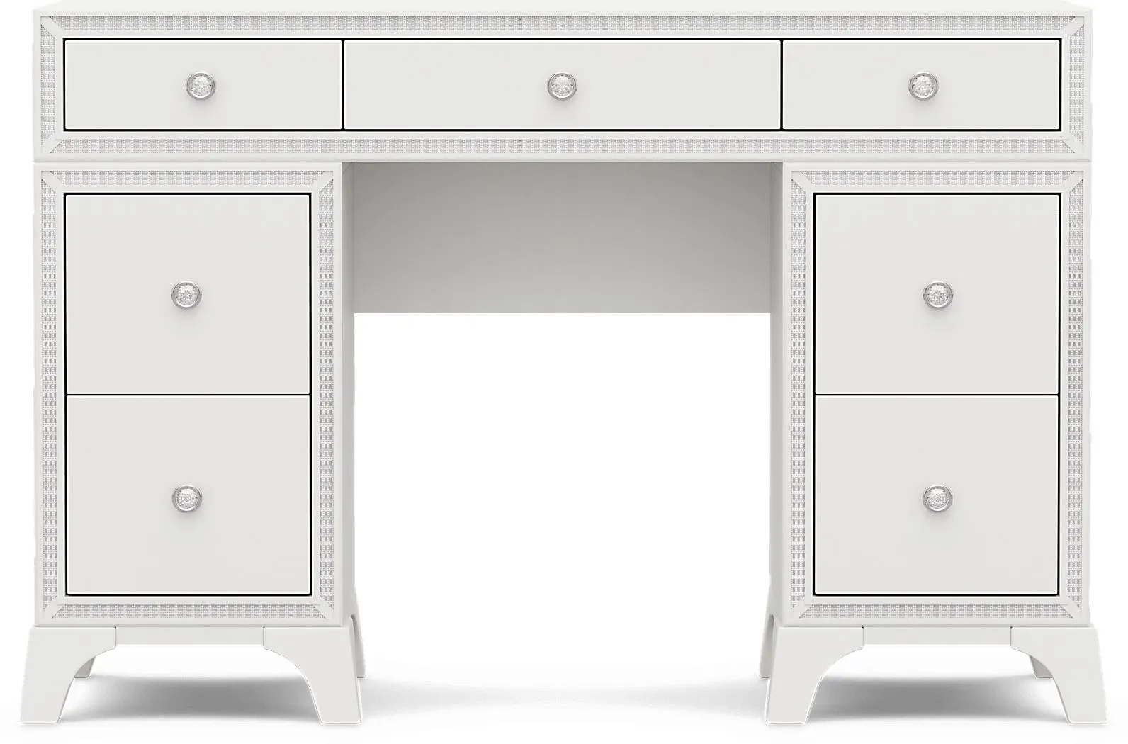 Kids Alyssa White Double Pedestal Desk