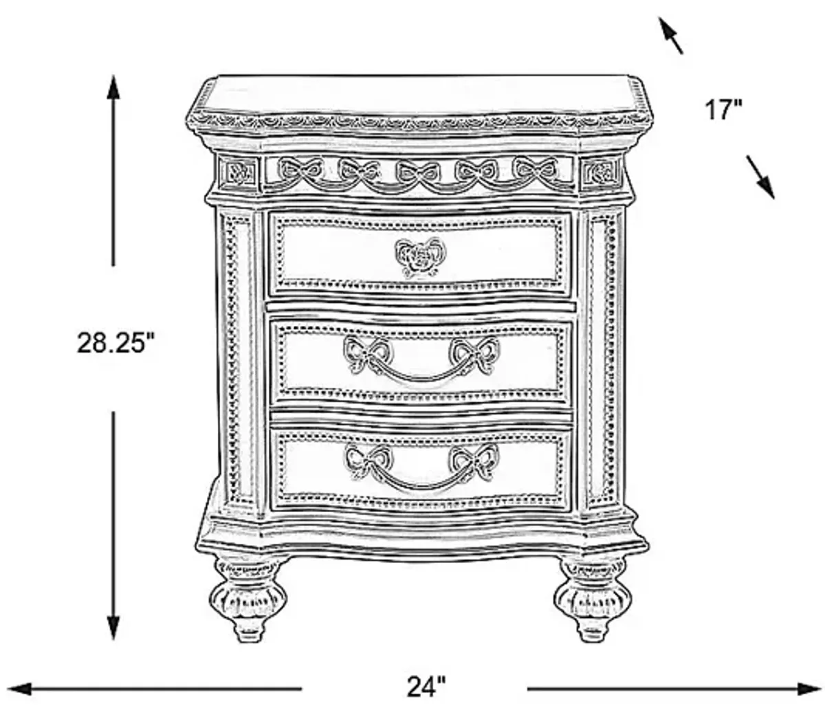 Disney Princess Fairytale Platinum Nightstand