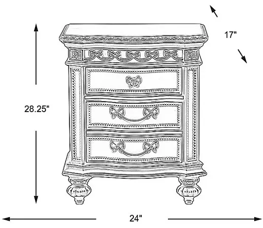 Disney Princess Fairytale Platinum Nightstand