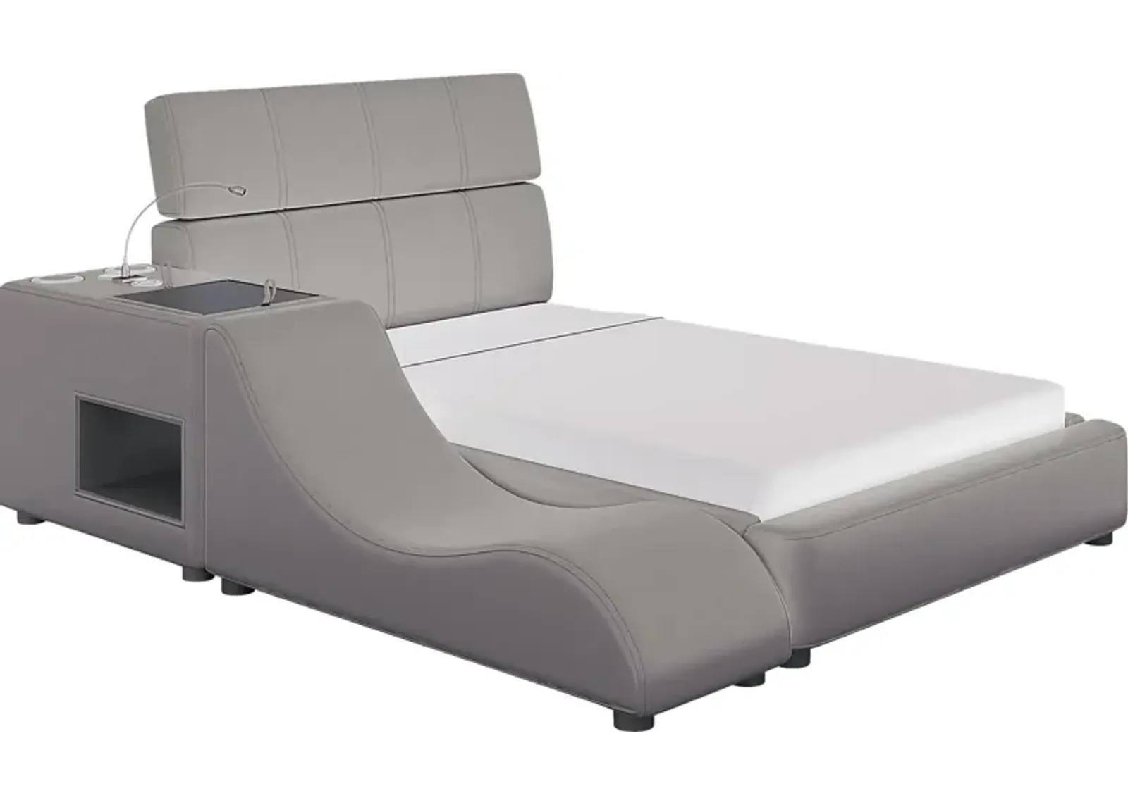 Kids ReGen&trade; Recharged Gray 5 Pc Full Bed with Nightstand and Lounger