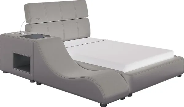 Kids ReGen&trade; Recharged Gray Full Bed with Nightstand and Lounger