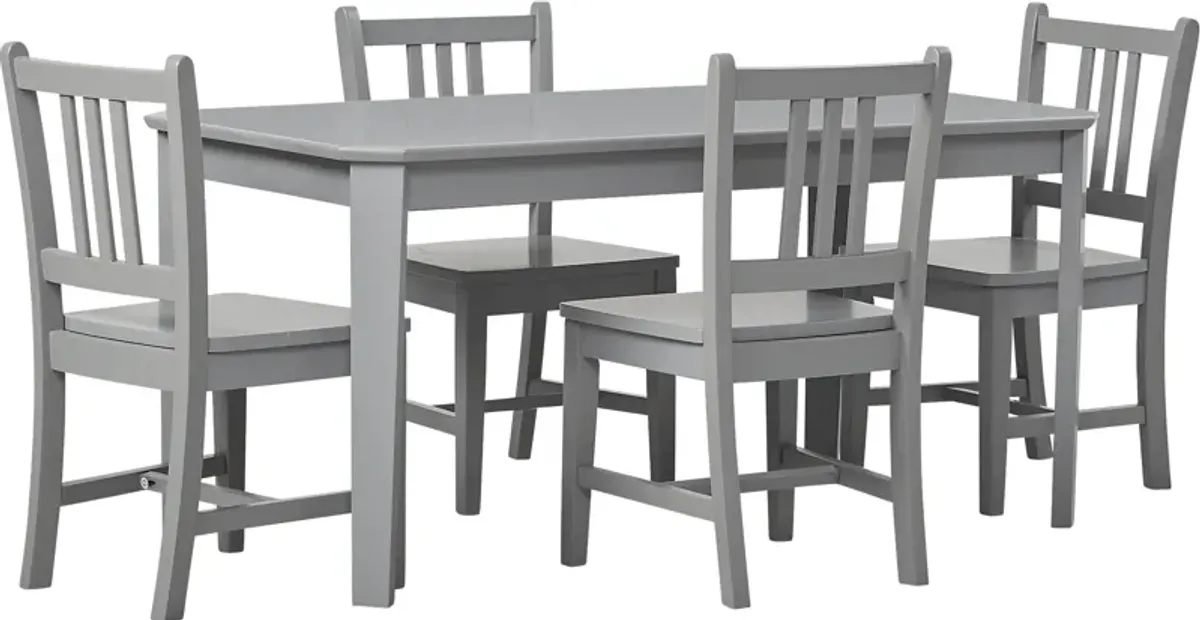 Kids Jo Jo Gray 5 Pc Table Set