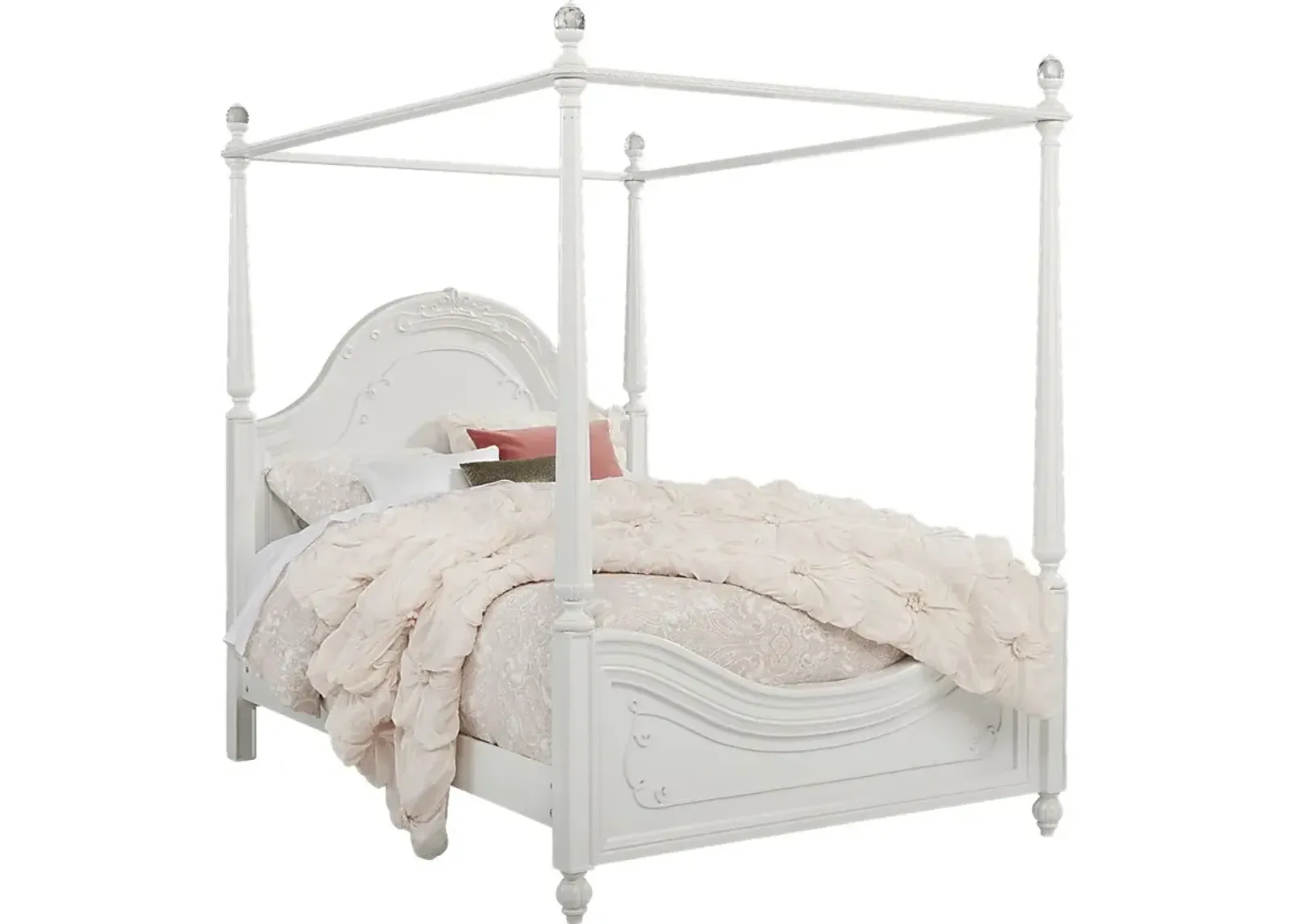 Disney Princess Dreamer White 4 Pc Twin Canopy Bed