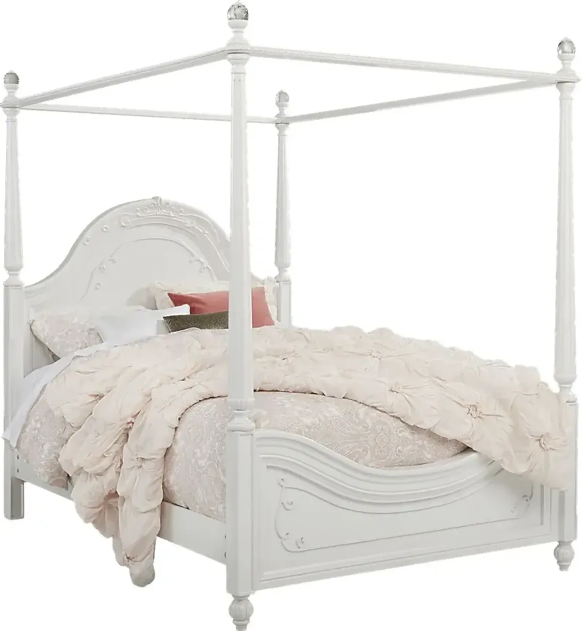 Disney Princess Dreamer White 4 Pc Twin Canopy Bed