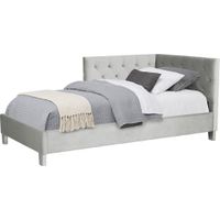 Kids Lucie Silver 3 Pc Twin Corner Bed