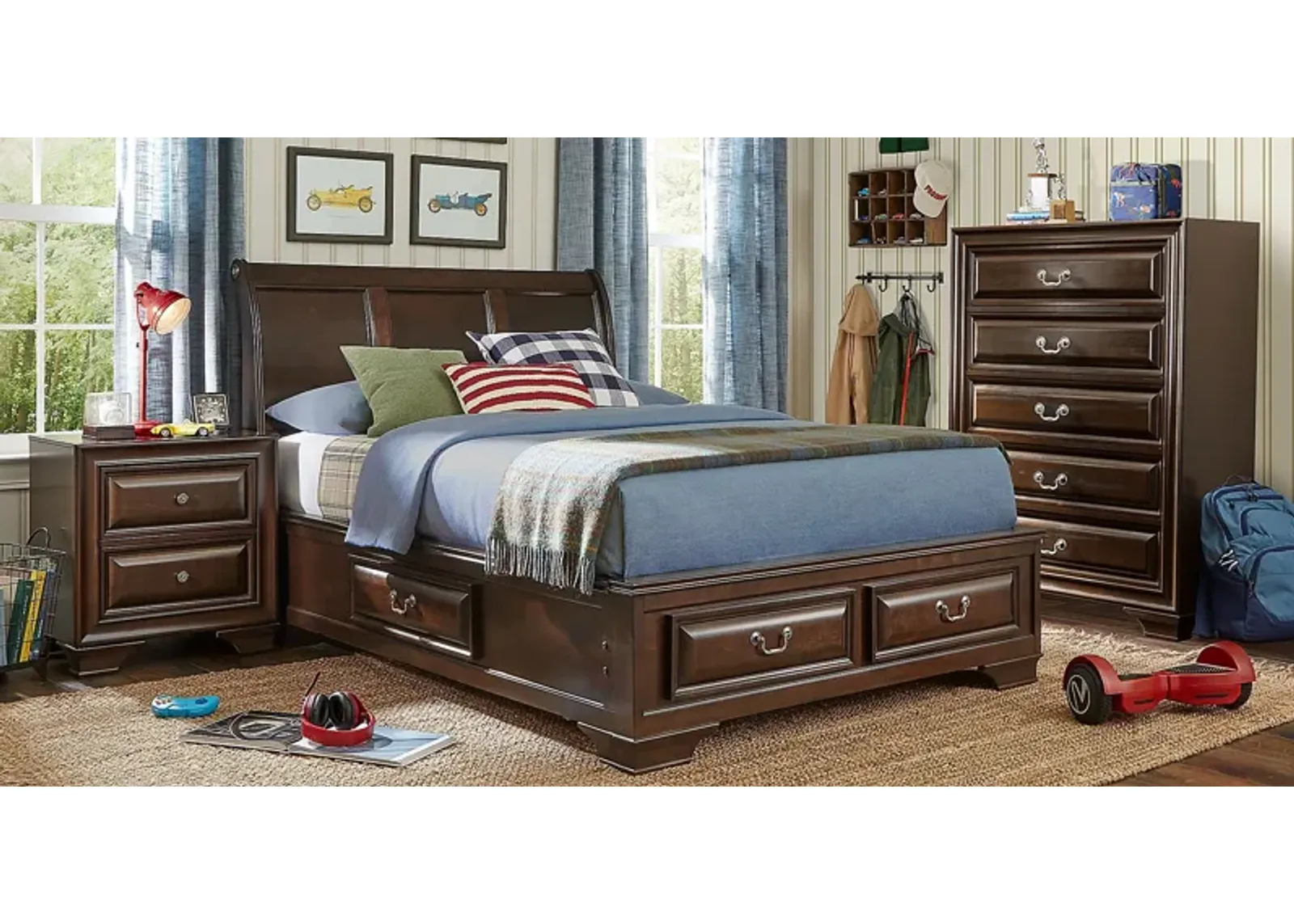 Kids Mill Valley Jr. Cherry 5 Pc Full Storage Bedroom