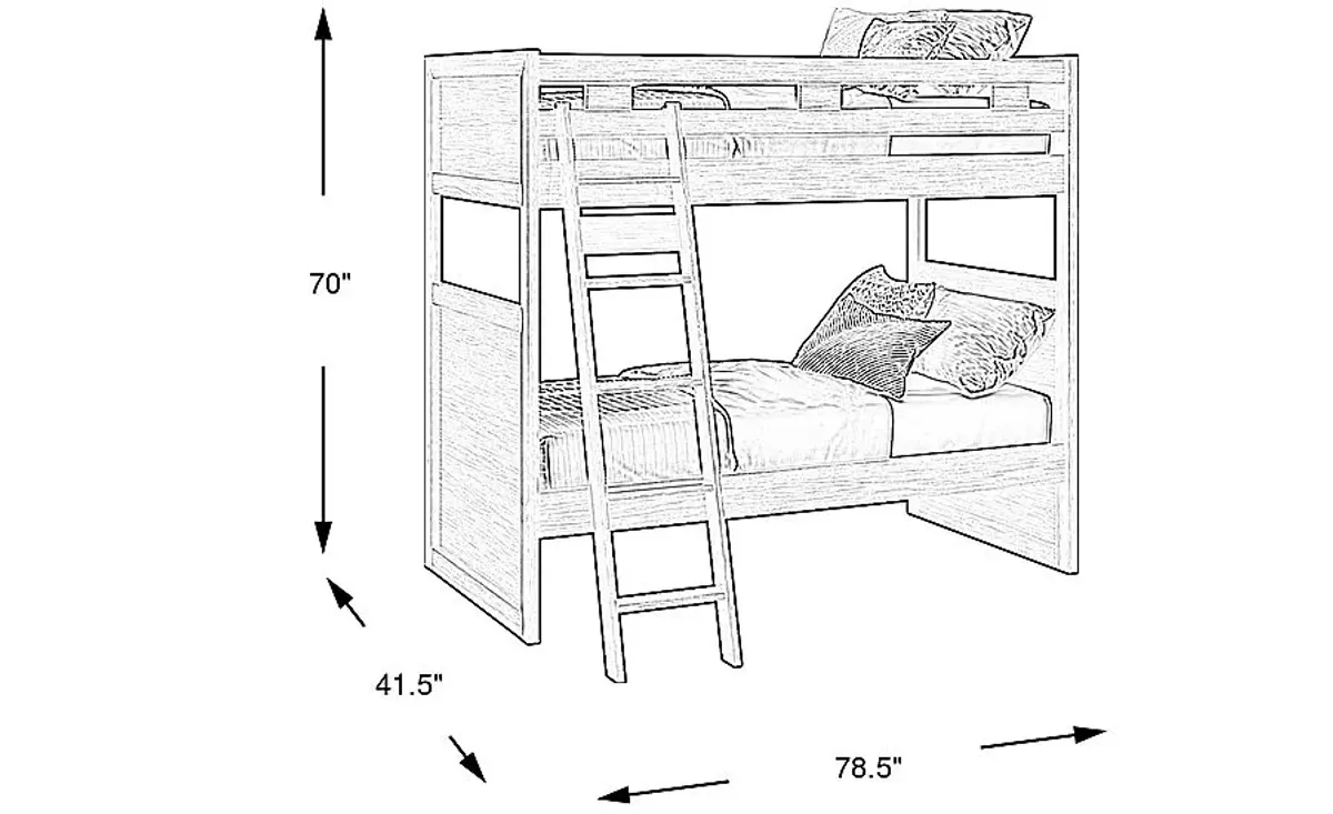 Ivy League 2.0 Walnut Twin/Twin Bunk Bed