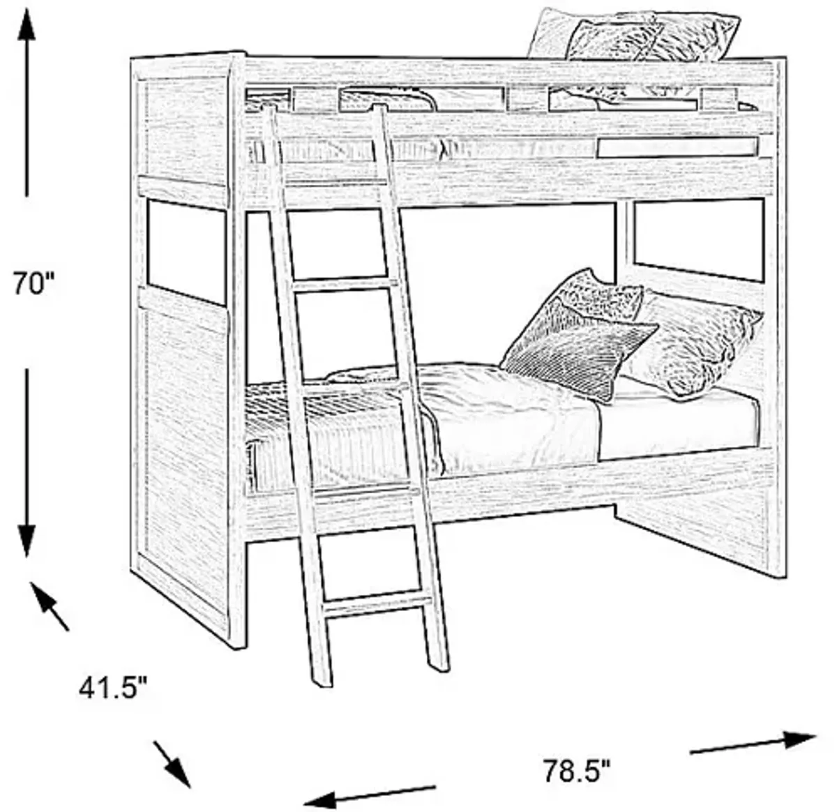 Ivy League 2.0 Walnut Twin/Twin Bunk Bed