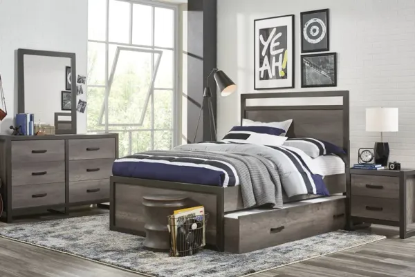 Kids Colefax Avenue Gray Twin Panel Bedroom