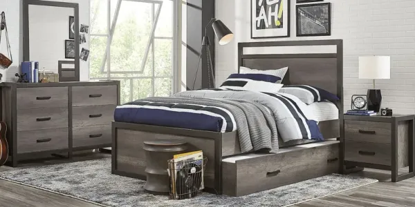Kids Colefax Avenue Gray Twin Panel Bedroom