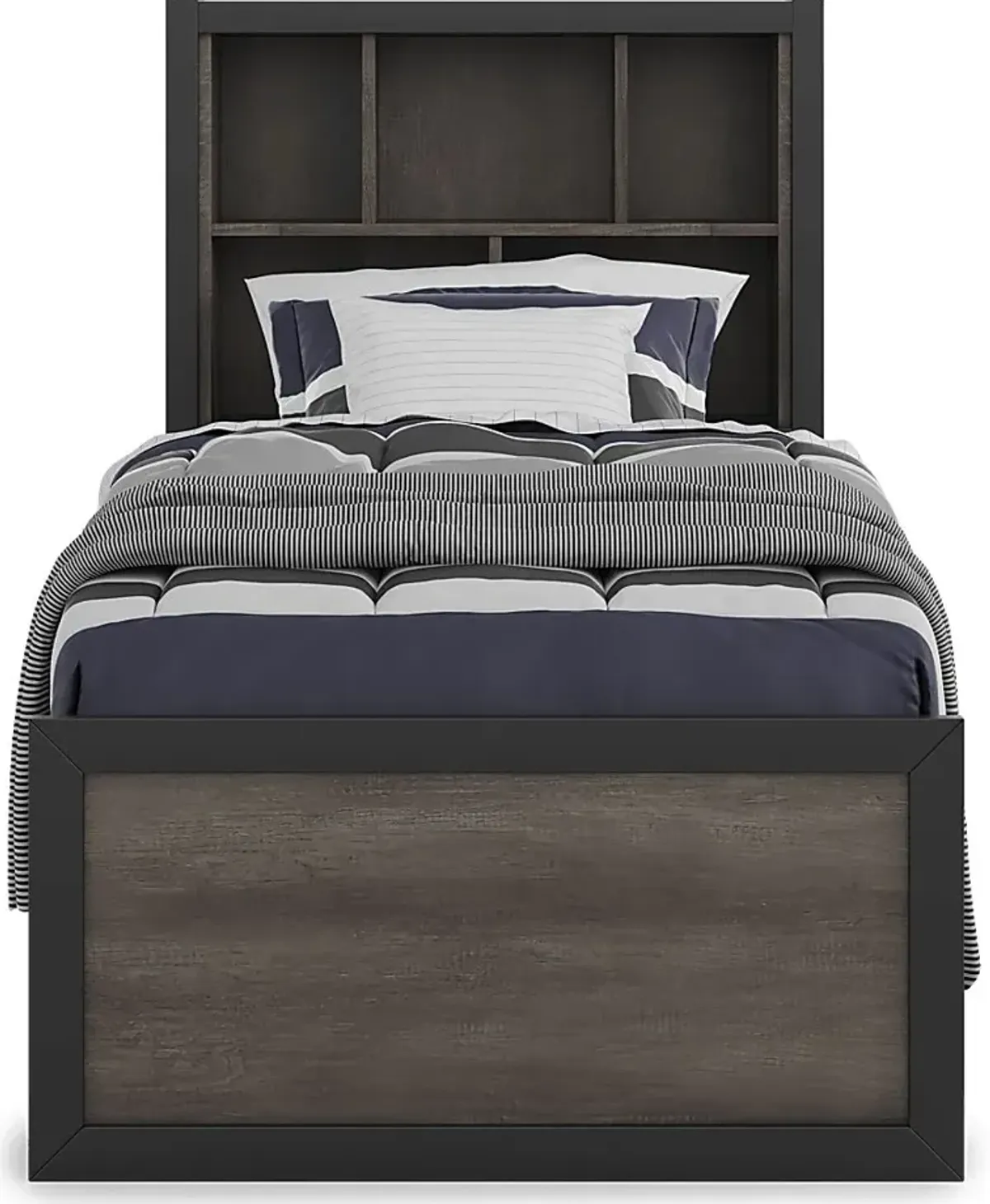 Kids Colefax Avenue Dark Gray 5 Pc Twin Bookcase Bedroom