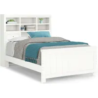 Kids Cottage Colors White 3 Pc Full Bookcase Bed
