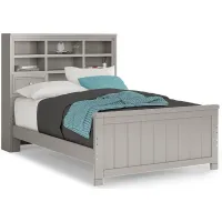 Kids Cottage Colors Gray 3 Pc Full Bookcase Bed