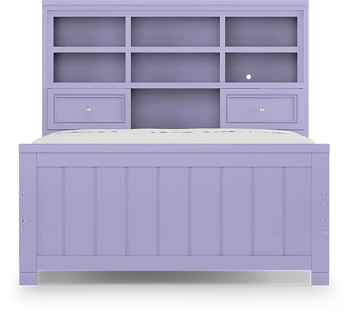 Kids Cottage Colors Lavender Full Bookcase Bed