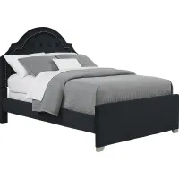 Kids Braelynn Black 3 Pc Twin Upholstered Bed