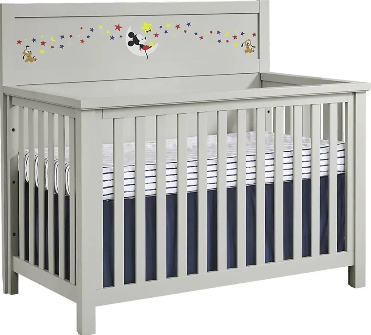 Starry Dreams with Mickey Mouse Gray 4 Pc Nursery with Toddler Rails