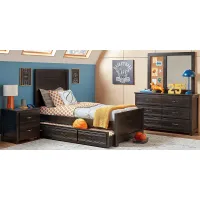 Kids Creekside 2.0 Charcoal 5 Pc Twin Panel Bedroom