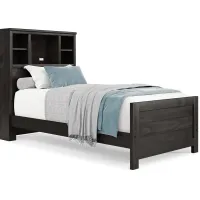 Kids Creekside 2.0 Charcoal 3 Pc Twin Bookcase Bed