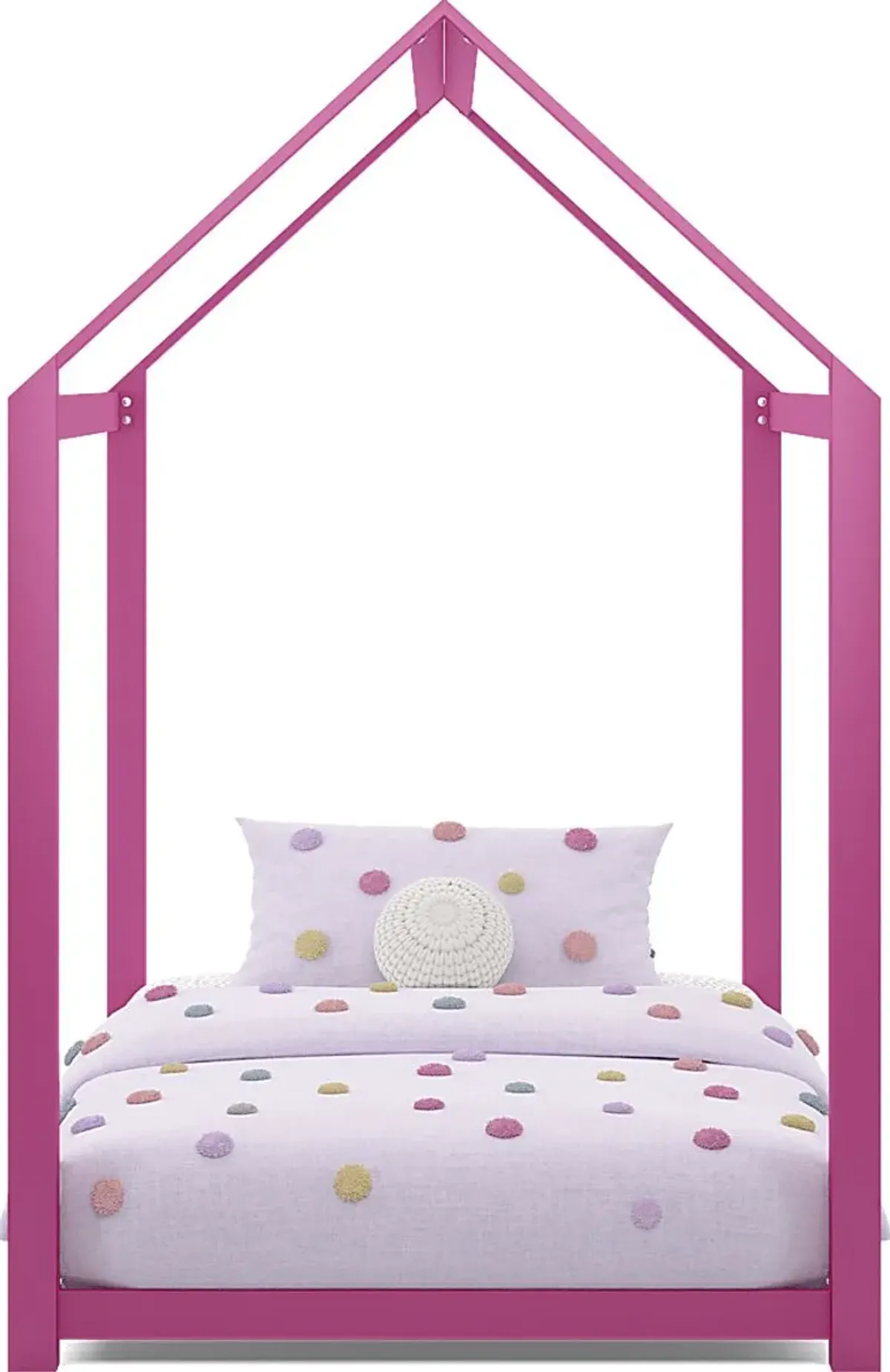 Kids Storybook Pink Twin House Bed