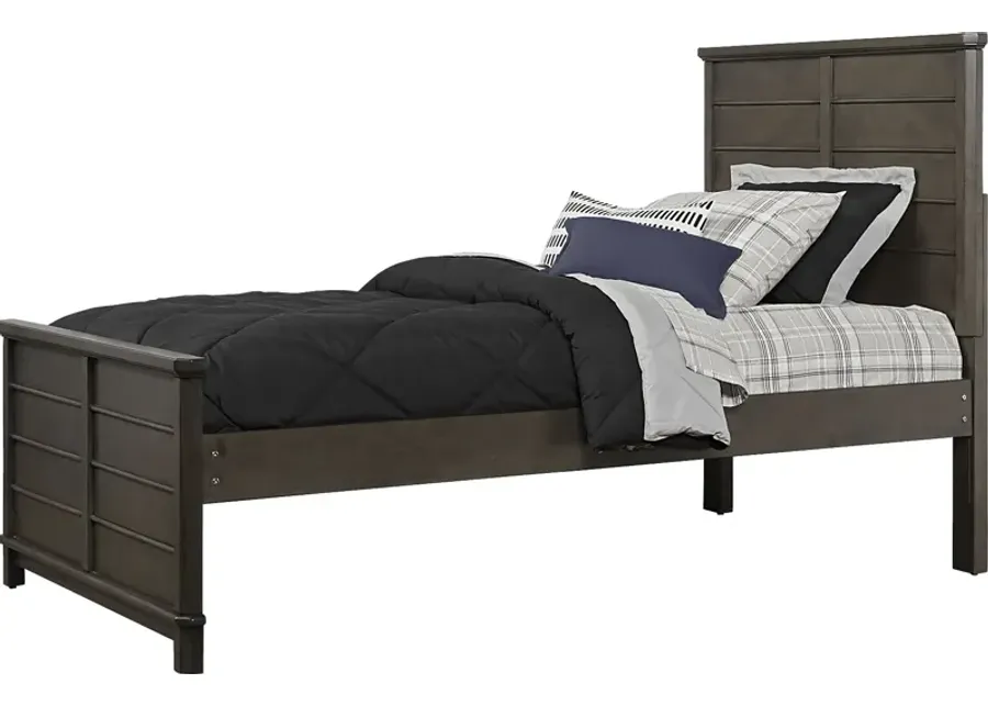 Kids Bay Street Charcoal 3 Pc Twin Panel Bed