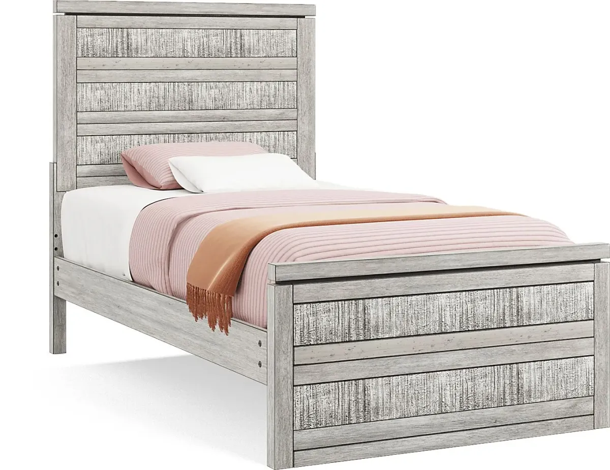 Kids Westover Hills Jr. Gray Twin Panel Bedroom