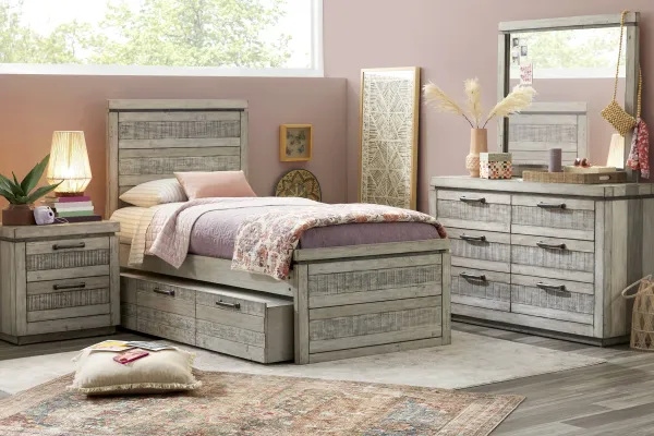 Kids Westover Hills Jr. Gray Twin Panel Bedroom
