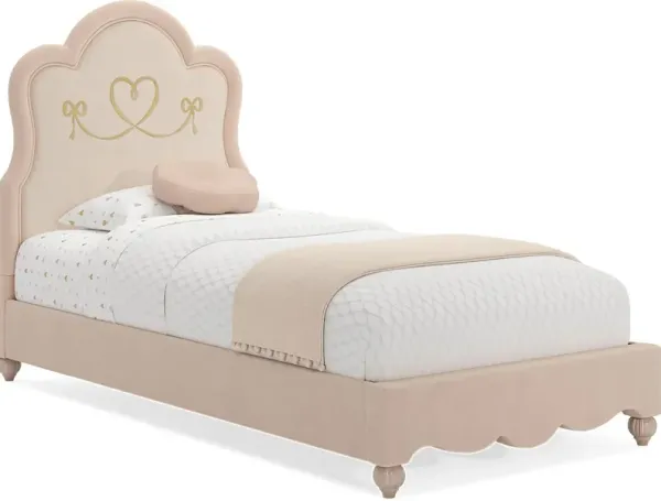 Disney Princess Pink Twin Upholstered Bed