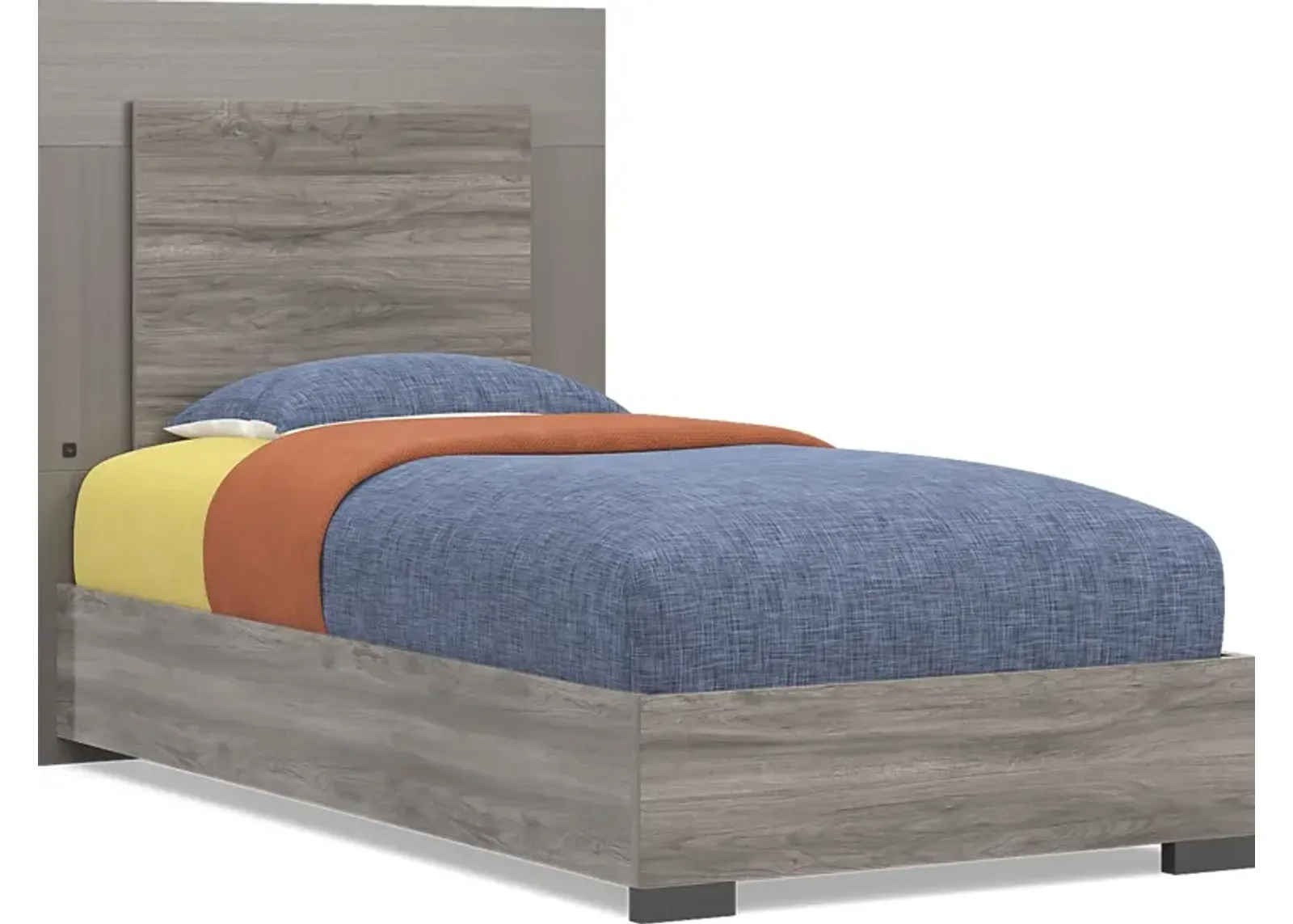 Kids Park Peak Gray 3 Pc Twin Panel Bed